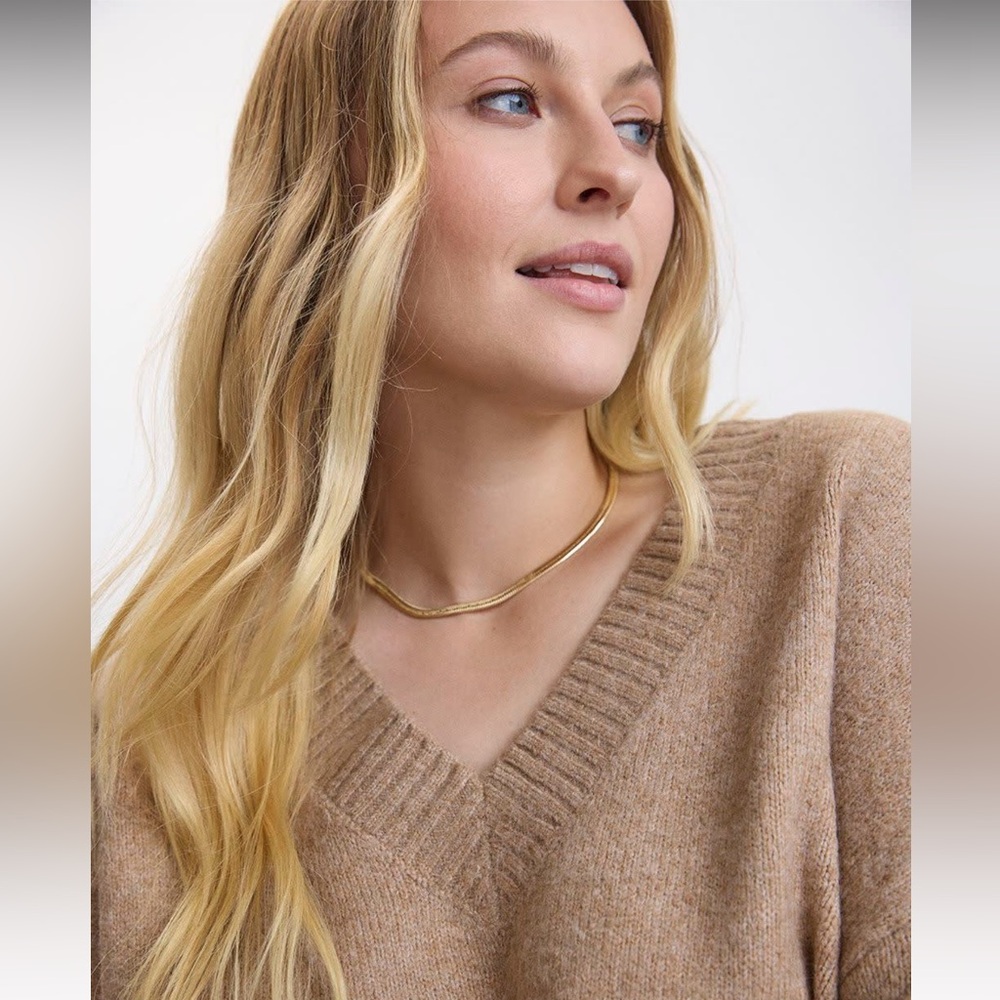Reitmans Camel V-Neck Sweater